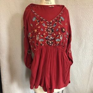 Urban outfitters ecote long sleeve romper